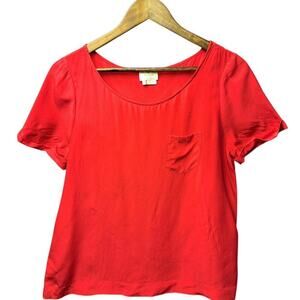 Kate spade new york red 100% silk blouse